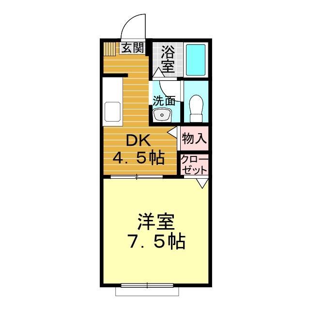 山口市葵のアパートの間取り