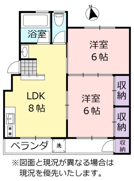 マンション赤山の間取り