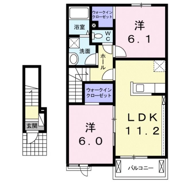 リアン　ベル　Ａの間取り