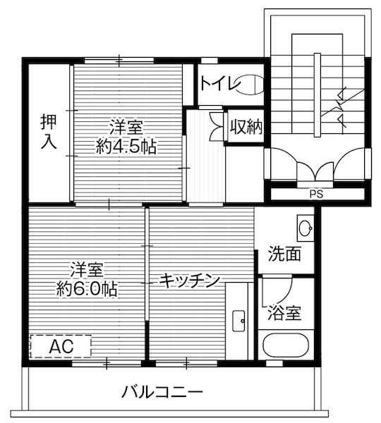 ビレッジハウス大淀1号棟の間取り