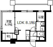 鹿児島市上荒田町のマンションの間取り