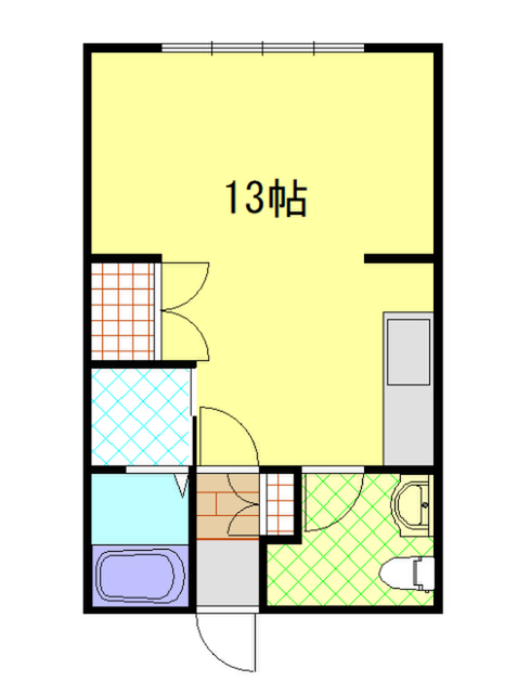 カシマハイツＢの間取り