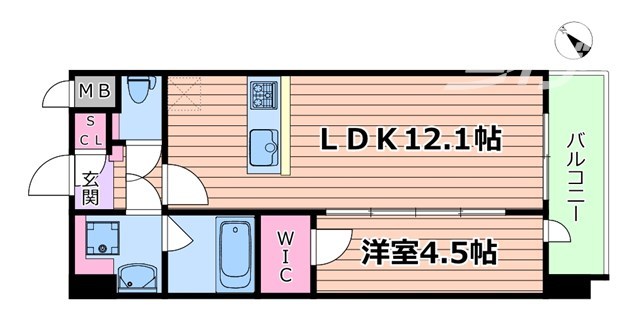 スプランディット新大阪VIIの間取り