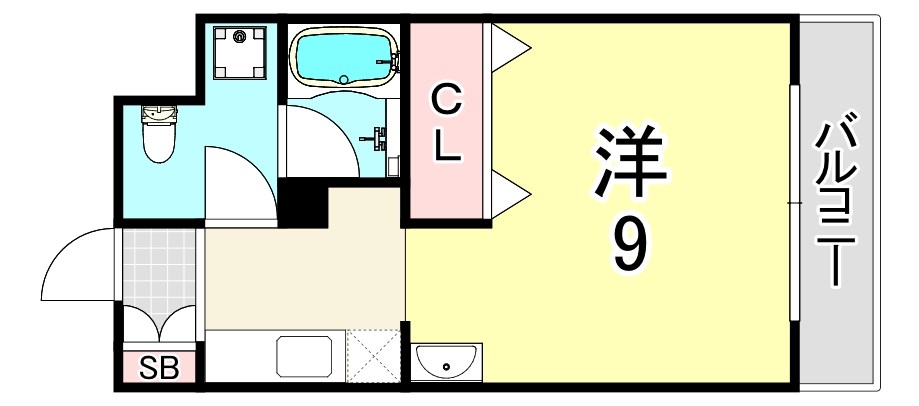 大阪市西淀川区柏里のマンションの間取り