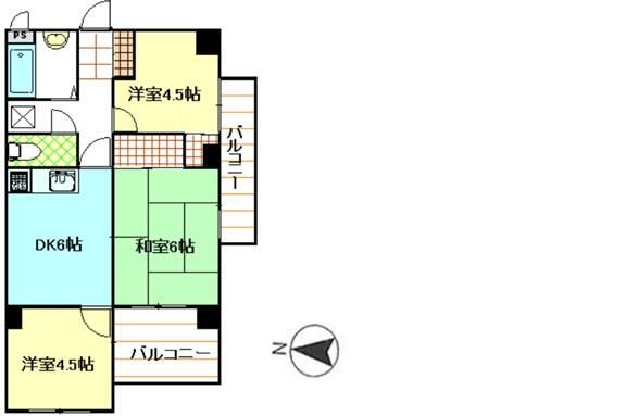 千葉市中央区本町のマンションの間取り