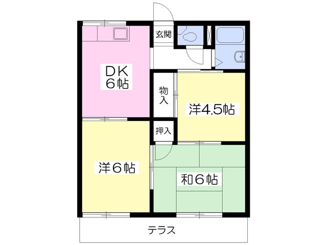 ファミーユ西中田Ｂの間取り