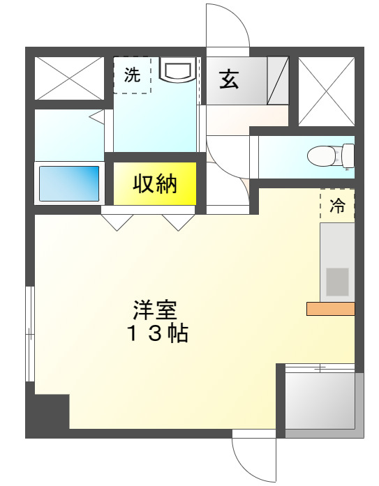 津市東丸之内のマンションの間取り