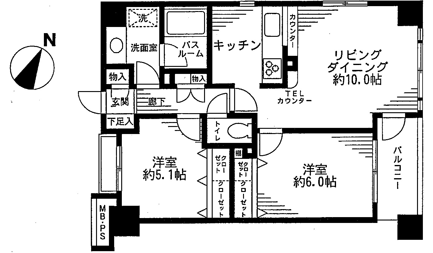 クリオ横浜関内弐番館の間取り