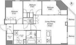 nido蔵前Residenceの間取り