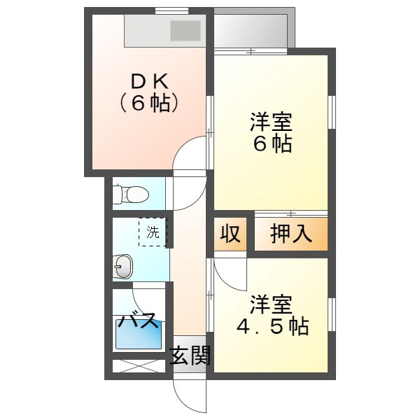 上田市中央東のマンションの間取り