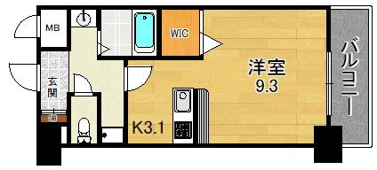 【大阪市鶴見区浜のマンションの間取り】