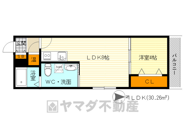 Fメゾン上新庄2の間取り