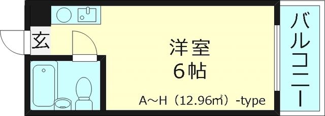 大阪市城東区今福西のマンションの間取り