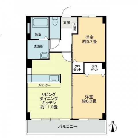 パルテール船木の間取り