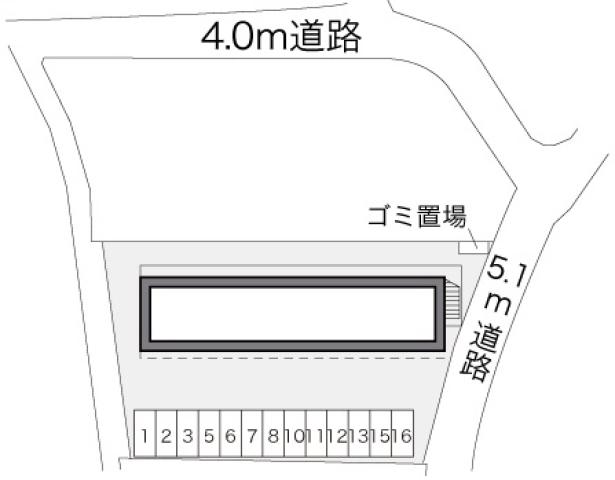 【レオパレスしゃんぶる徳島の駐車場】