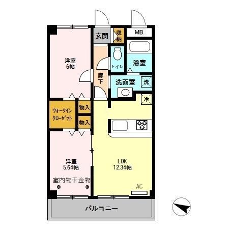 上尾市西宮下のマンションの間取り