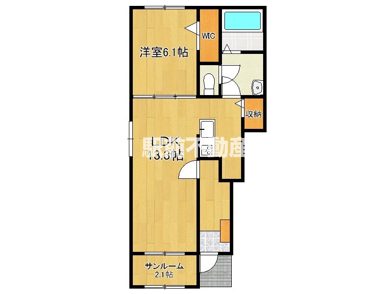 朝倉郡筑前町下高場のアパートの間取り