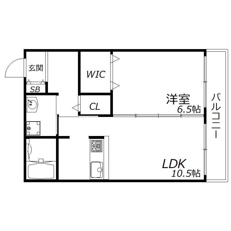 【明石市魚住町住吉のアパートの間取り】