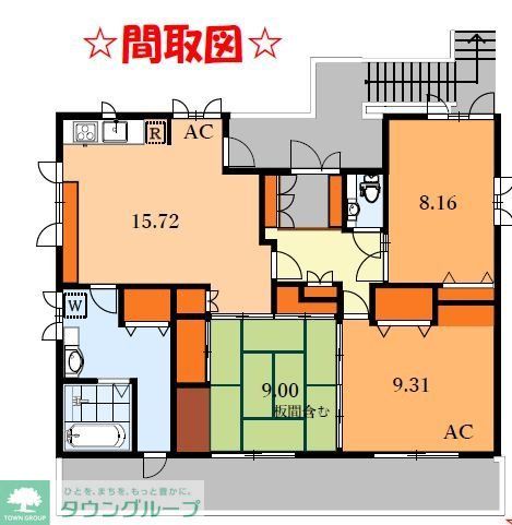 中野区江古田のアパートの間取り