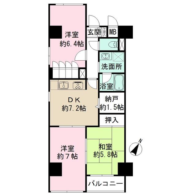 文京区本駒込のマンションの間取り