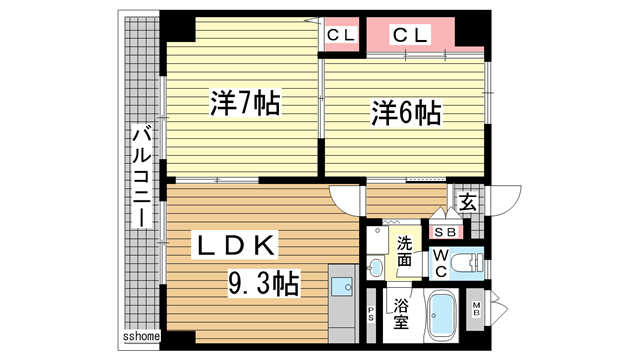 アークヒル六甲IIの間取り