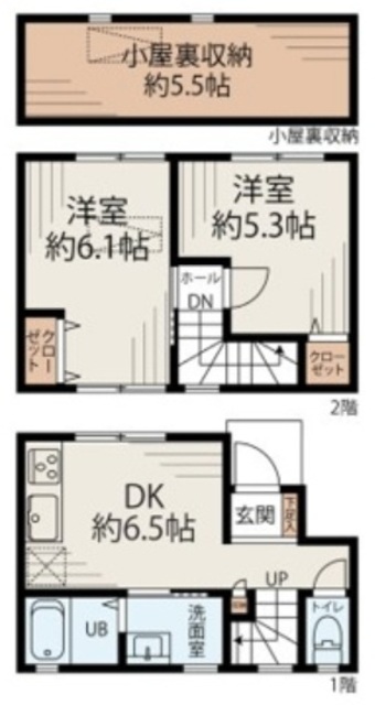 レイパパレス一之江の間取り