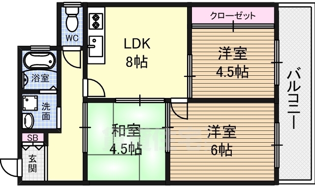 アーバンハイム川の間取り