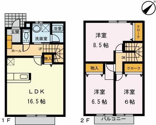 ドミール多摩境F棟の間取り