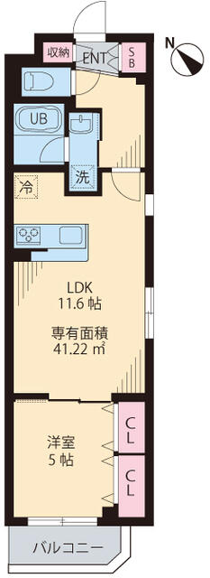 板橋区本町のマンションの間取り