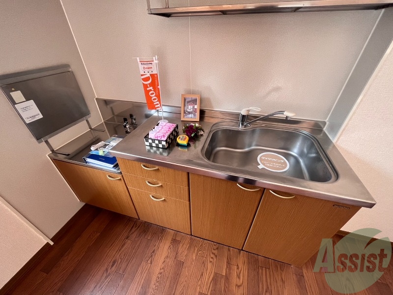 キッチン　ガスコンロが置けるキッチンです。広くて使いやすそうです。