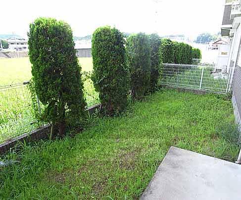 バルコニー　お庭です。