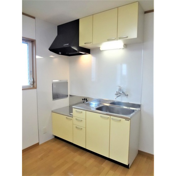 キッチン　２口ガスコンロ置けます