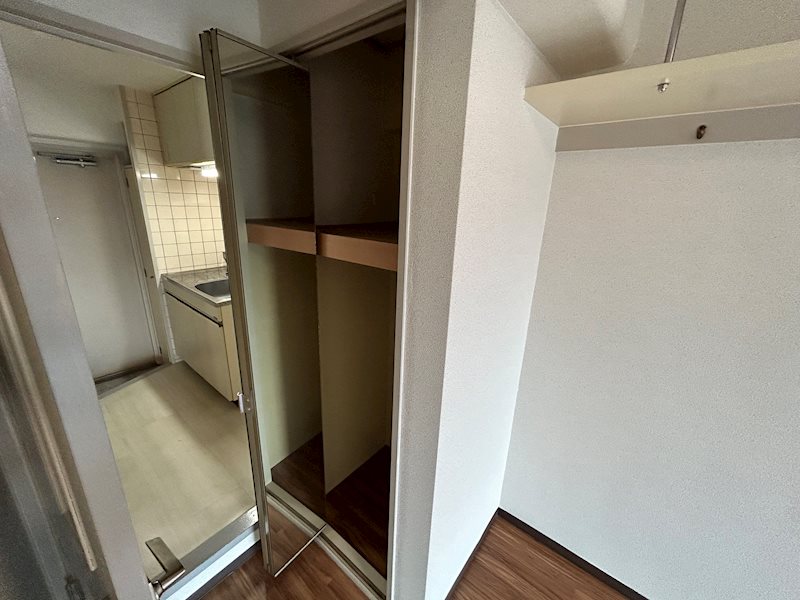 収納　姿鏡付き収納