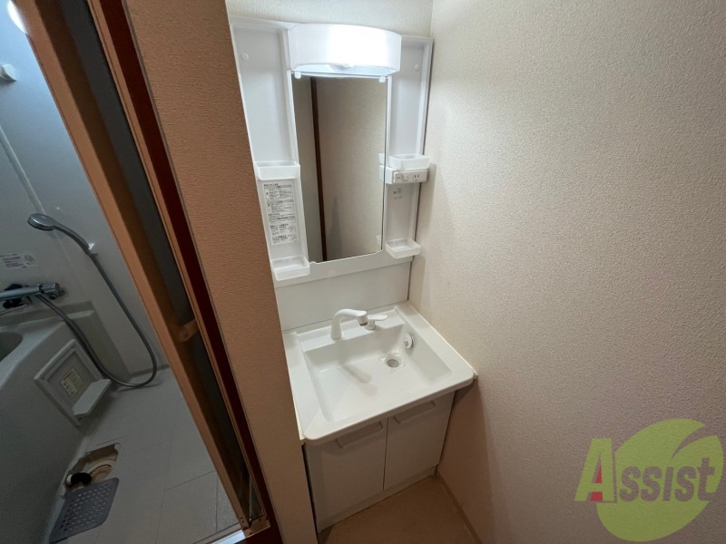 洗面設備　シャンプードレッサー。身支度はここでばっちりですね。