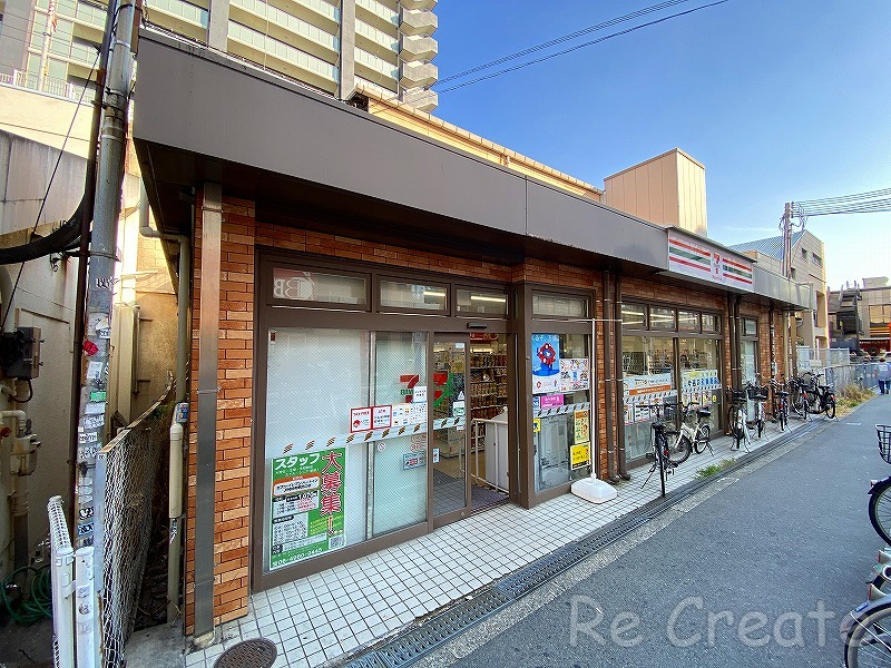 コンビニ　セブンイレブンハートインJR寺田町駅北口店（コンビニ）まで198m