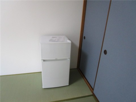 バルコニー　冷蔵庫付きです。