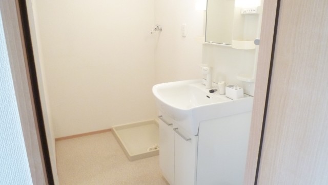 洗面設備　明るい洗面所です※別号室の写真になります
