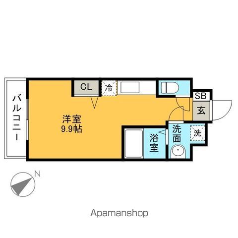地下鉄箱崎線 呉服町駅 徒歩6分 10階建 築25年の間取り写真