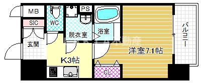 レジュールアッシュ梅田北の間取り写真