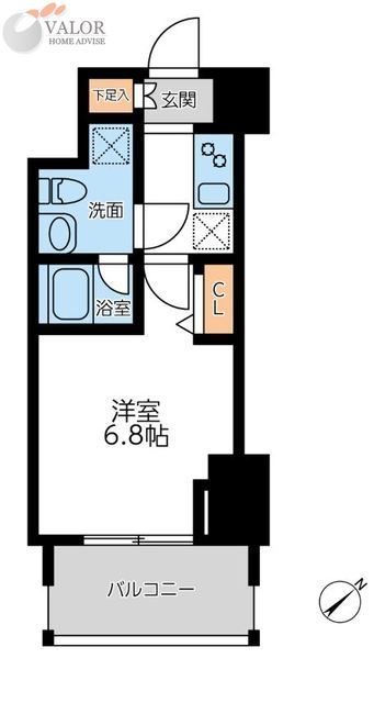 ＪＲ京浜東北線 横浜駅 徒歩8分 11階建 築8年の間取り写真
