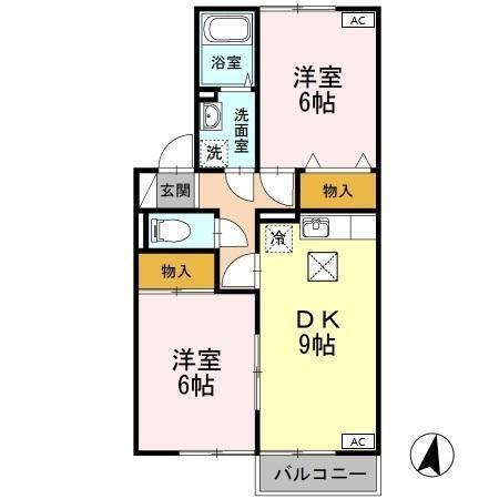シャンドフレール黒埼Eの間取り写真