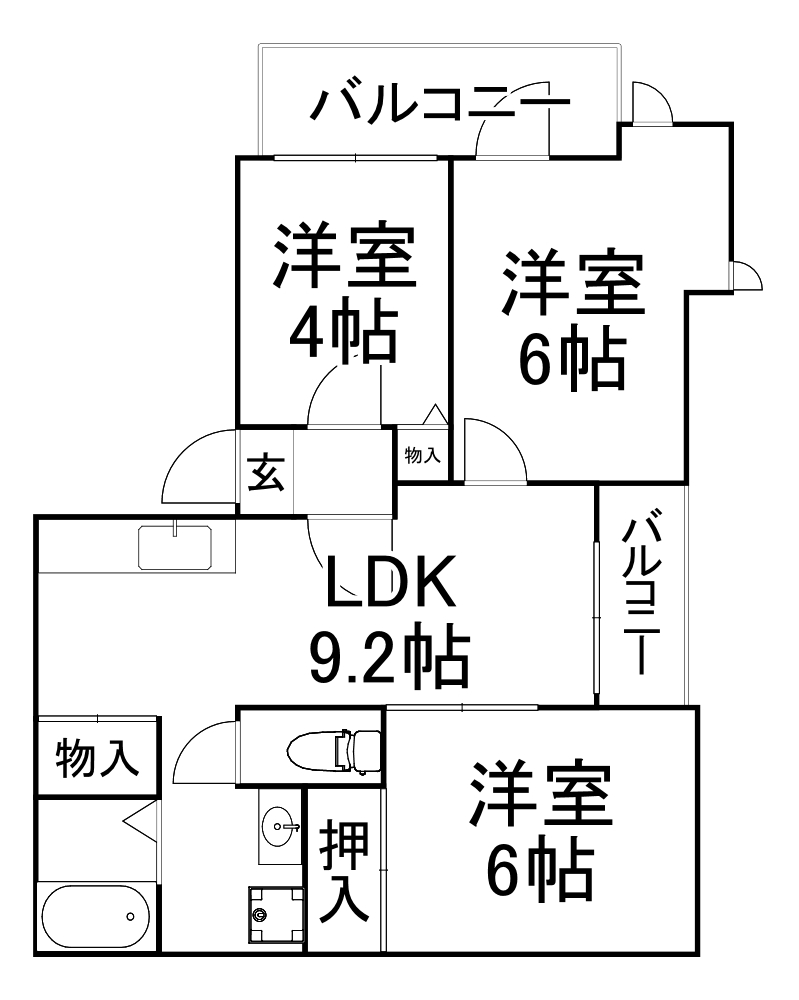 プリオール舟橋の間取り写真