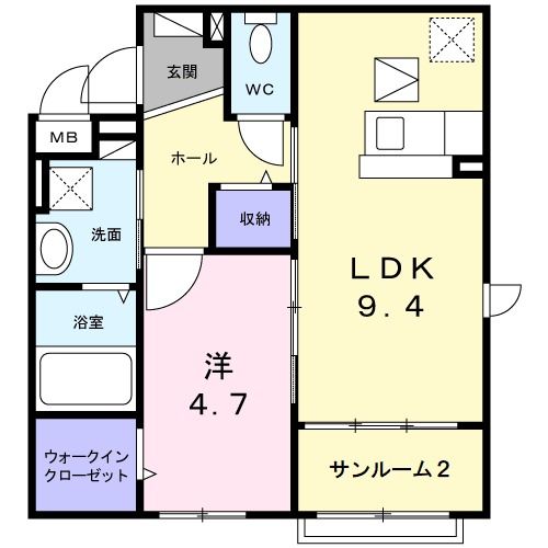 クリ-ル ポッシュT&Kの間取り写真