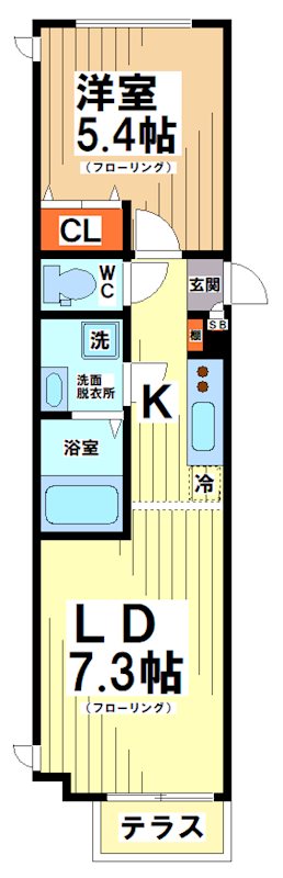 京王線 笹塚駅 徒歩10分 4階建 築6年の間取り写真