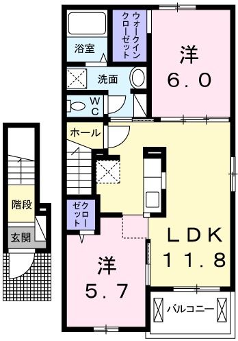 クレセントCの間取り写真