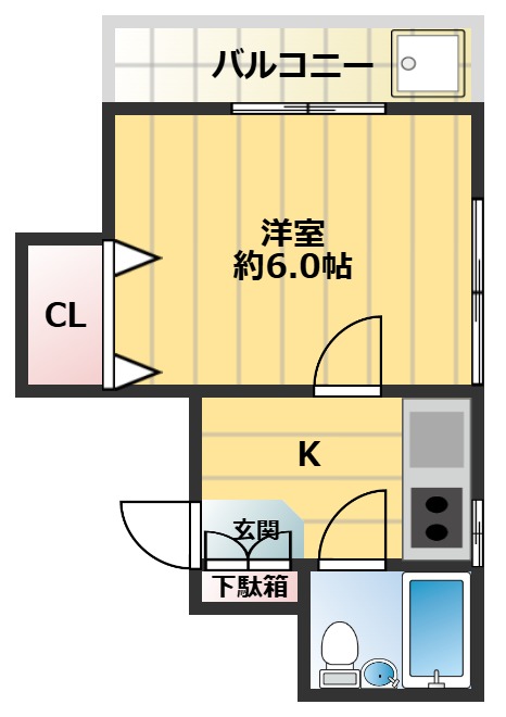 フラットKの間取り写真
