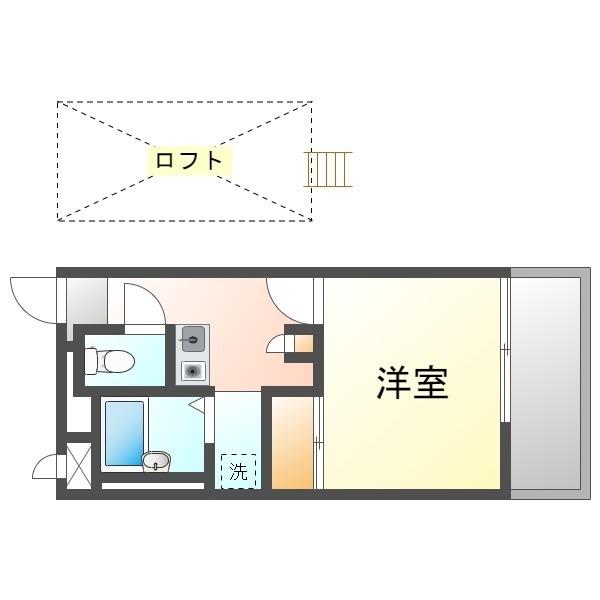 レオパレスキャンパス沖国の間取り