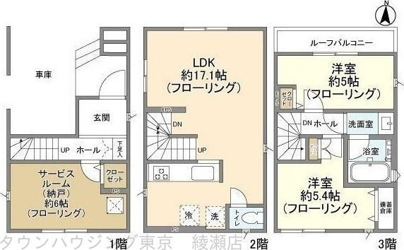 東京都葛飾区東新小岩３（一戸建）の賃貸物件の間取り