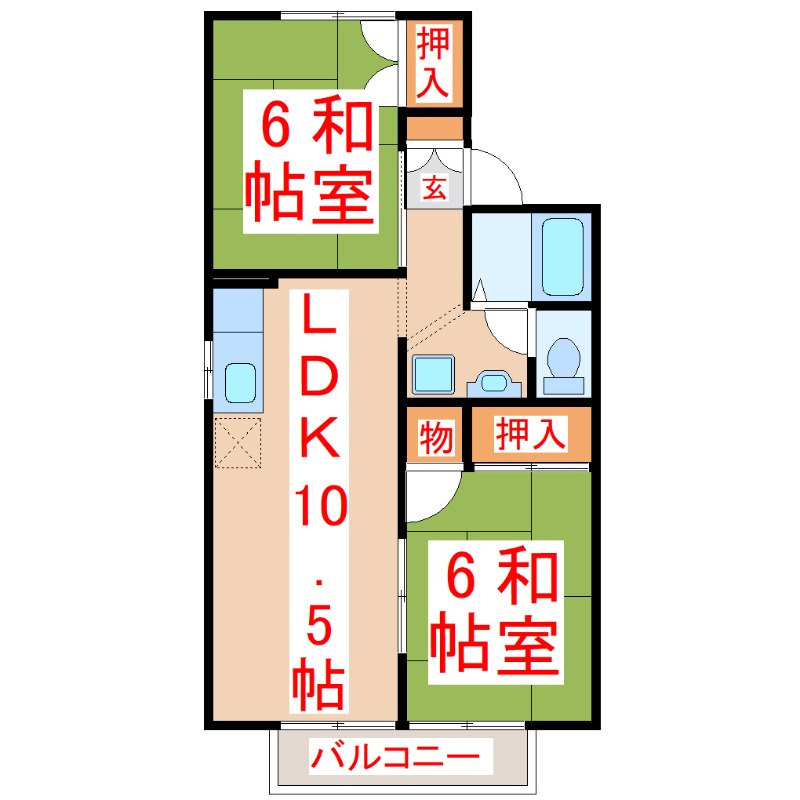 セジュールパストラル　Ｂ棟の間取り