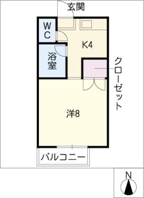 【シングル北島Ｂ棟の間取り】